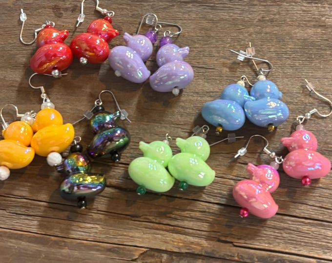 Duck Earrings | Luster Duck Earrings | Duck Jewelry | Cruise Earrings
