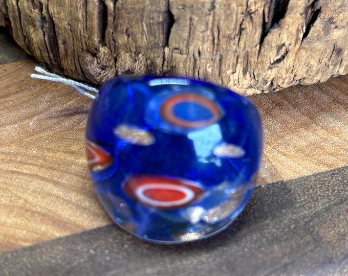 Blue Millefiori Design Glass Ring | Statement Ring | Millefiori |