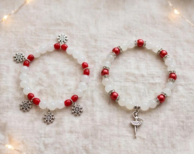 Christmas Charm Bracelets | Holiday bracelets  | Stretch Bracelets