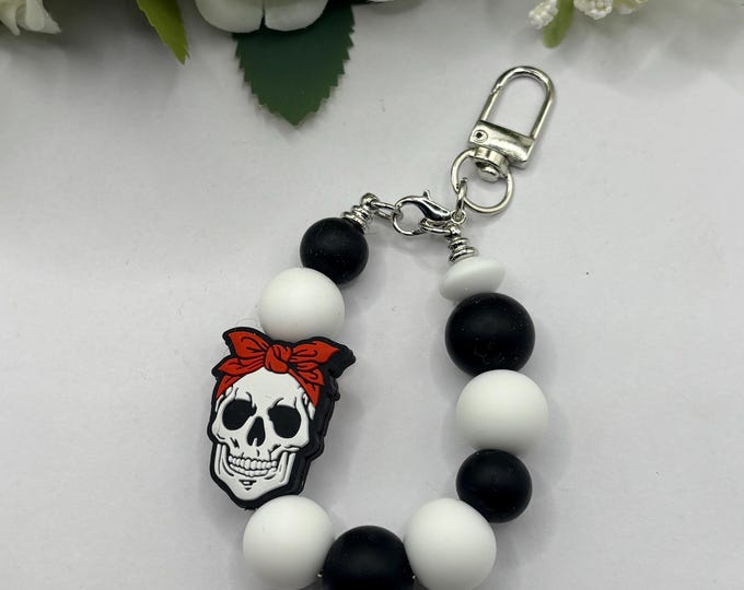 Skull beaded Keychains | Keychains with Skull  | Skeleton Keychain