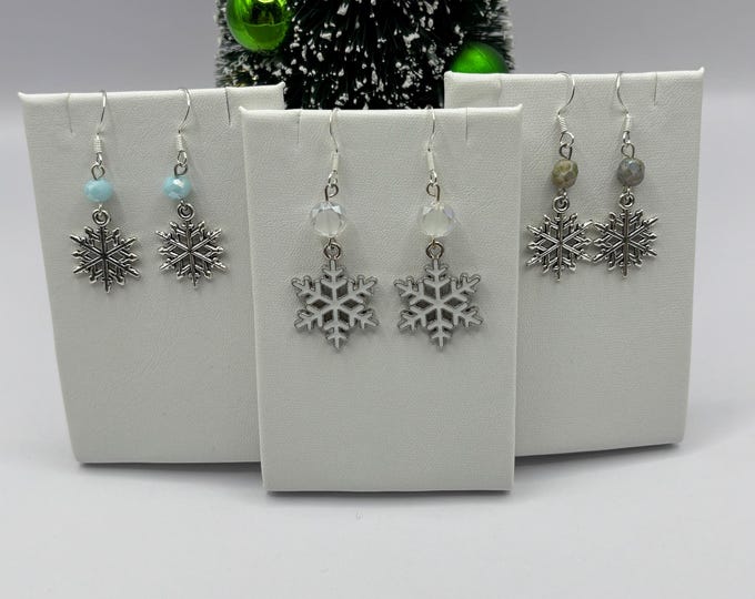 Christmas Snowflake  Earrings | Holiday Earrings | Christmas Earrings |