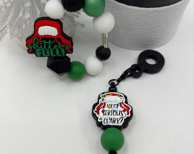 Christmas Vacation Stanley Cup Bracelet:  Cup Handle Bracelet | Straw Charm  | Shtters Full | You Serious Clark?