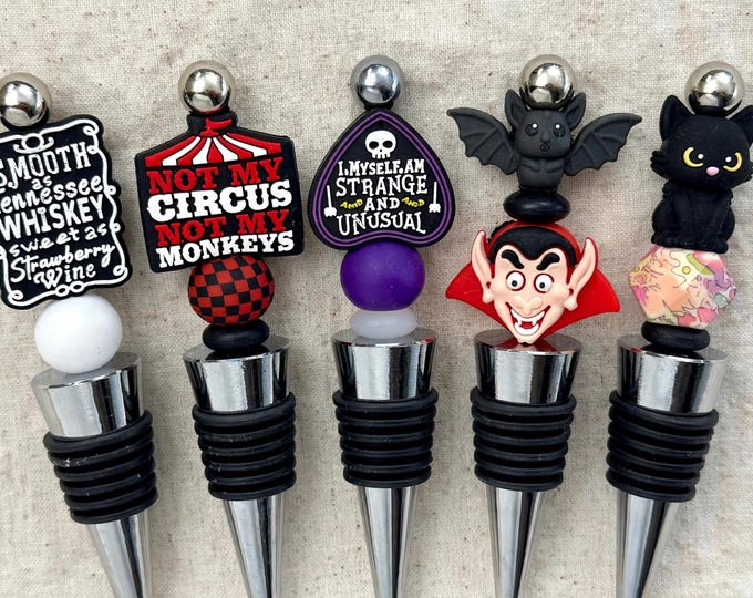 Gift Ideas |  Wine Bottle Stoppers | Cork Screws :  Silicone Beaded Bottle Stopper | Wine Gifts  | Barware