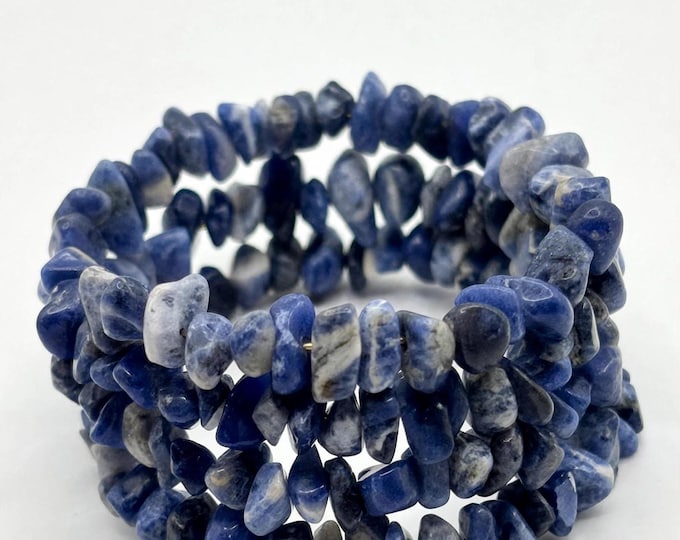 Sodalite Gemstone bracelet | Memory wire  Bracelets | Sodalite bracelets |