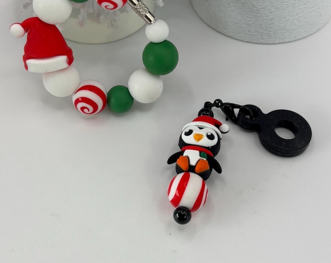 Christmas Hat Stanley Cup Bracelet:  Cup Handle Bracelet | Straw Charm | Holiday  | Hat |