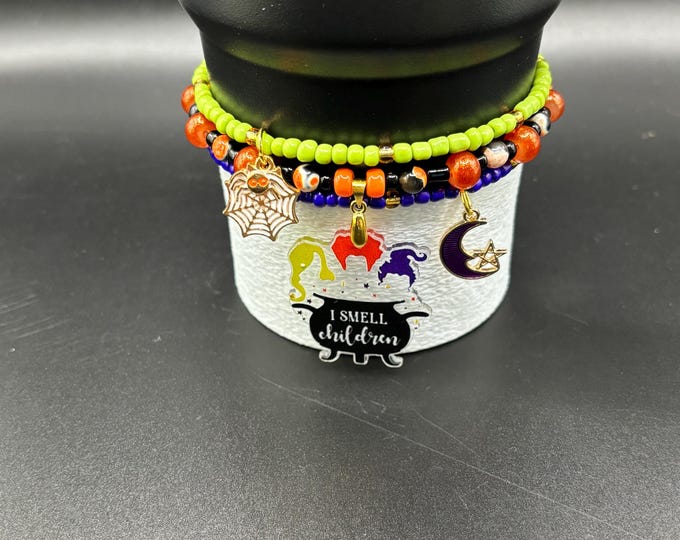 Hocus Pocus Stanley Cup Bracelet | Tumbler Accessories  | Stanley Charm Bracelet | Tumbler Bracelets | Stretchy Cup Bracelet