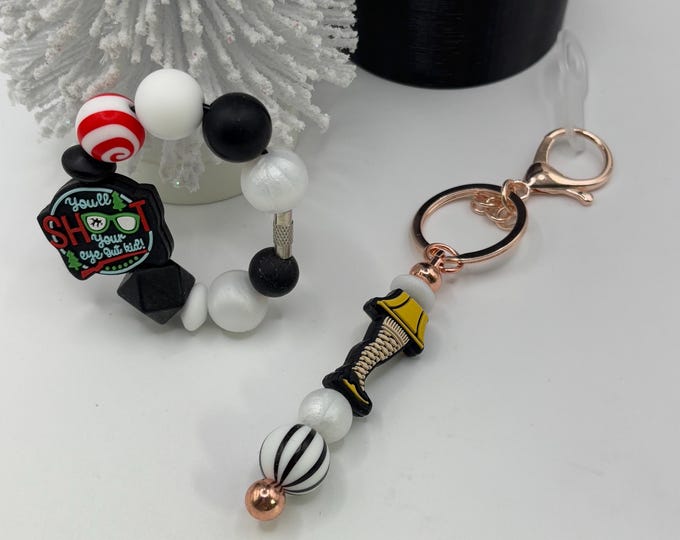 Christmas Story Stanley Cup Bracelet:  Cup Handle Bracelet | Straw Charm | Holiday | Leg Lamps |