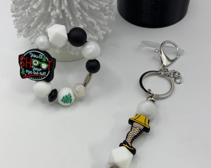 Christmas Story Stanley Cup Bracelet:  Cup Handle Bracelet | Straw Charm | Holiday | Leg Lamps |