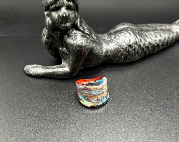 Size 3 1/2 Murano Style Glass Ring  | Statement Ring |
