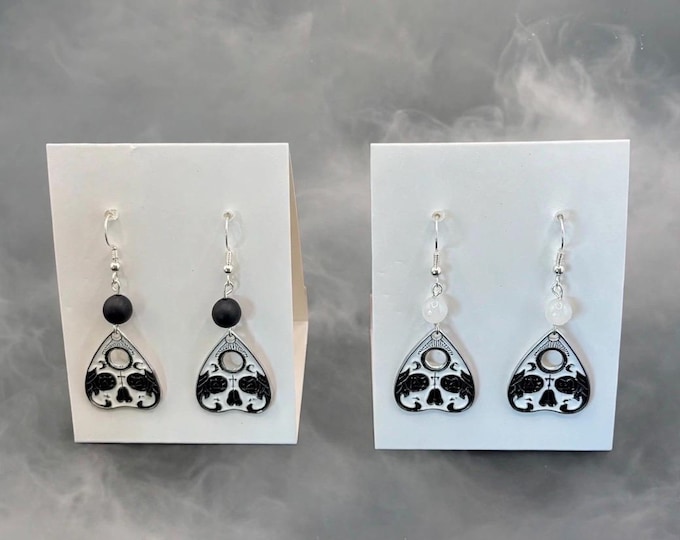 Tarot earrings | Halloween earrings | Planchette earrings | Ouija earrings | Gold or Silver planchette