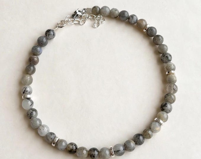 Labradorite Gemstone Anklet |  Ankle Bracelet | Gemstone Ankle Bracelet | Anklet