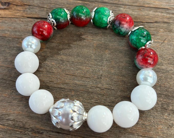 Pearl Gemstone Bracelet | Gemstone bracelet  | Stretch Bracelet