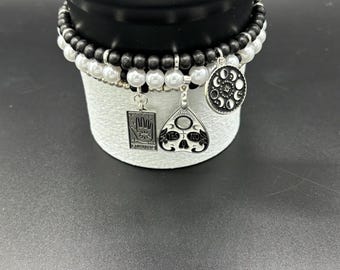Ouija  Stanley Cup Bracelet | Tumbler Accessories  | Stanley Charm Bracelet | Tumbler Bracelets | Stretchy | Tarot Theme | Planchette