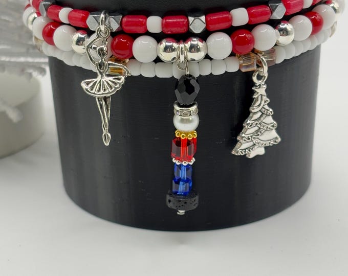 Christmas Nutcracker Stanley Cup Bracelet | Tumbler Accessories  | Stanley Bracelet | Tumbler Bracelet | Christmas | Nutcracker Ballet