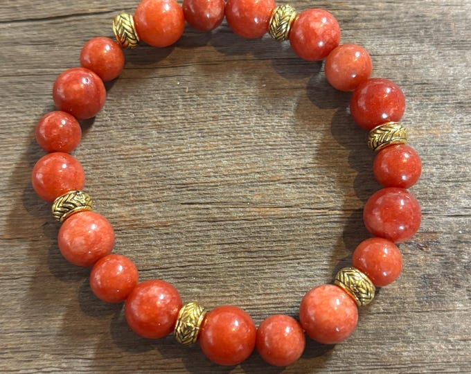 Carnelian Gemstones | Gemstone bracelet  | Stretch Bracelet