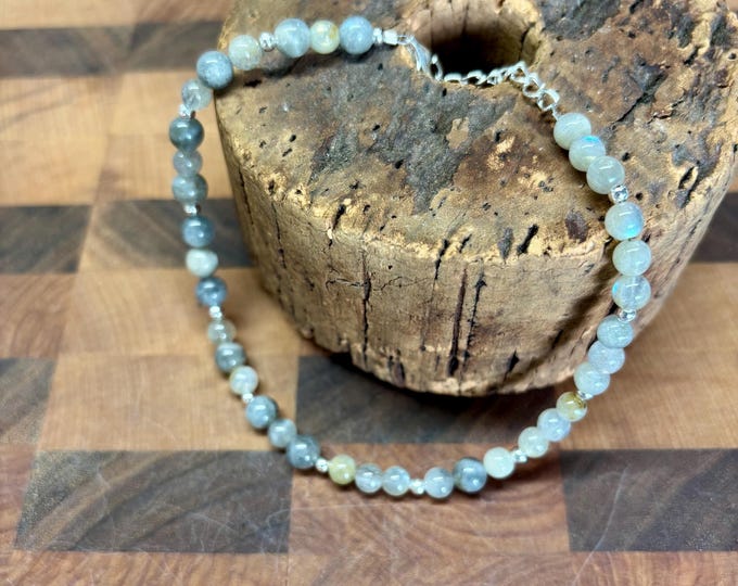 Labradorite Gemstone Anklet | Labradorite  Ankle Bracelet | Gemstone Ankle Bracelet | Anklet