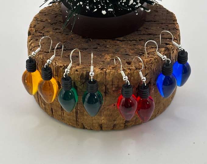 Christmas Bulb Earrings | Holiday Earrings | Christmas Earrings | Sterling Silver Ear Wires