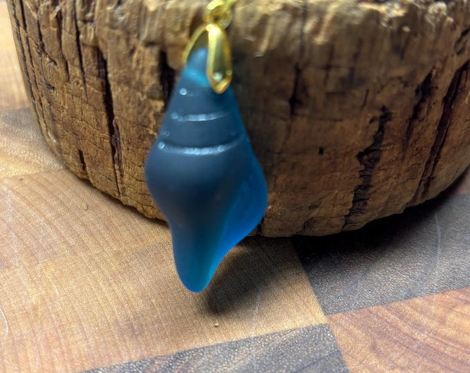 Blue Seaglass  Necklaces | Blue Shell  Seaglass | Seaglass Necklace |  Seaglass Shell |