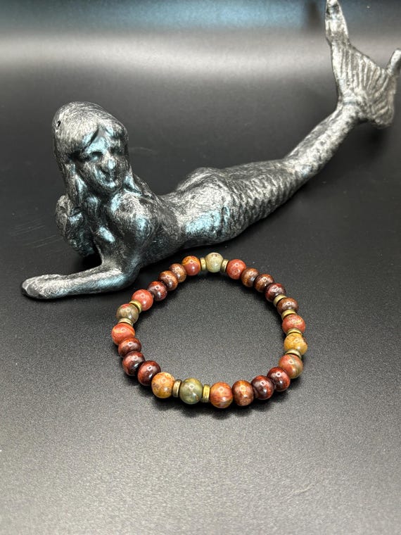 Picasso Jasper Gemstones | Stretch Bracelet | Mens or Ladies Bracelet