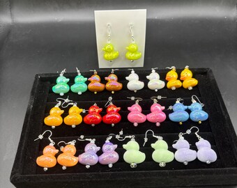 Duck Earrings  | Luster Duck Earrings | Duck Jewelry | Cruise Earrings  |  Many Colors Available
