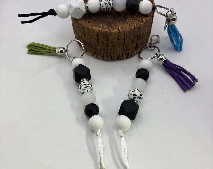 Music Keychains | Key Fobs Keychains  | Band |Music |  Beaded Keychains