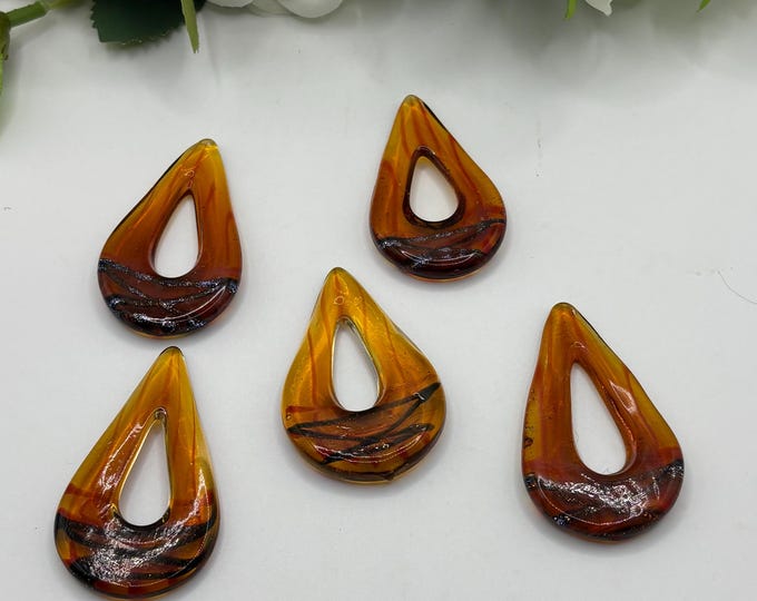 Lampwork Glass Pendant 5 Pieces Lampwork  | Wholesale Lot | Value pack