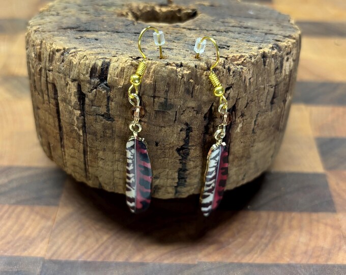 Feather Earrings Several Options  | Bohemian Earrings | Enamel Feather Earrings | Boho Style