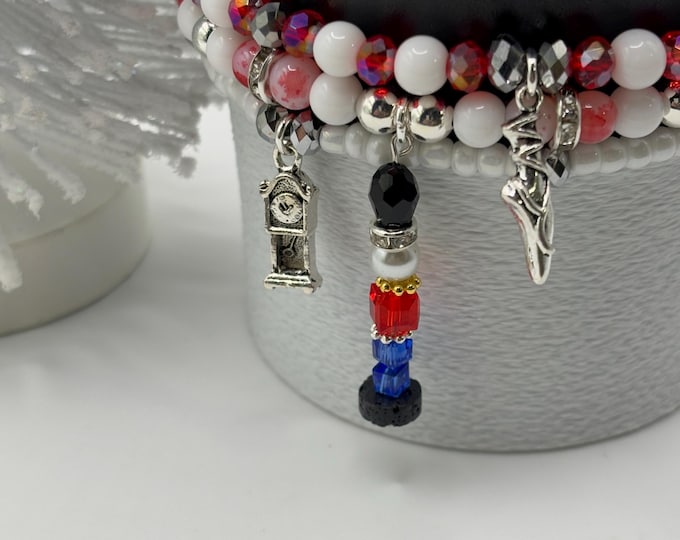 Christmas Nutcracker Stanley Cup Bracelet | Tumbler Accessories  | Stanley Bracelet | Tumbler Bracelet | Christmas | Nutcracker Ballet