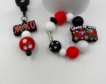 Valentines Day Stanley Cup Bracelet:  Cup Handle Bracelet | Straw Charm  | Valentine | Hearts | Galentines