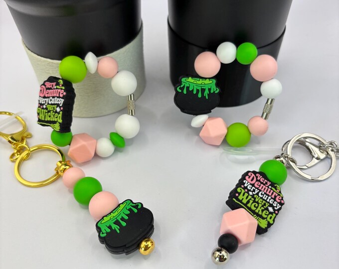 Good Witch Wicked Witch Stanley Cup Bracelet:  Cup Handle Bracelet | Straw Charm | Purse Bracelet | Witch | Demure