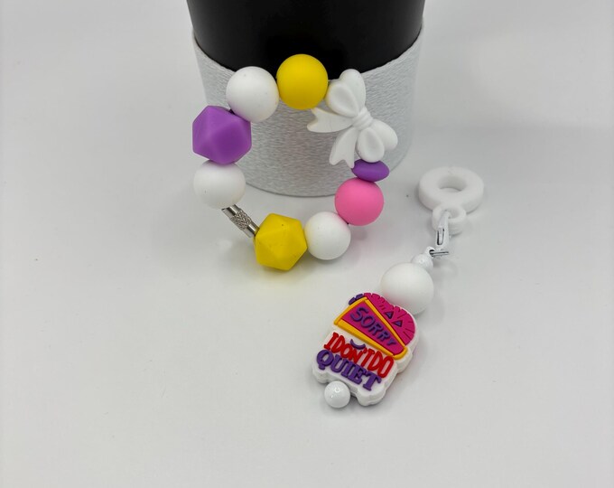 Cheerleader  Stanley Cup Bracelet:  Cup Handle Bracelet | Straw Charm | Purse Bracelet | Cheer