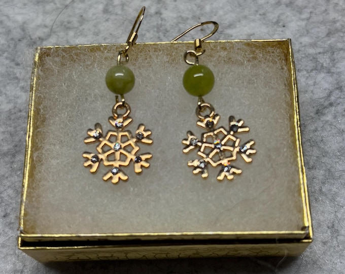 Christmas Earrings | Holiday Earrings | Christmas Earrings | Sterling Silver Ear Wires | Snowflake |