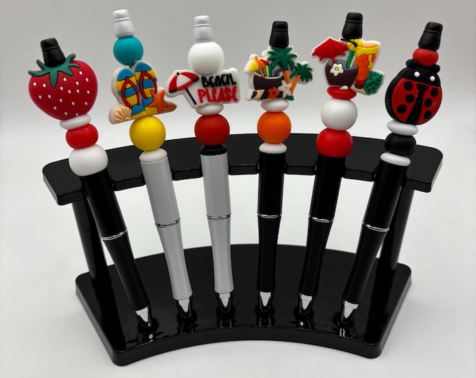 Beach Theme Pens :  Silicone Beaded Pen | Summer Theme