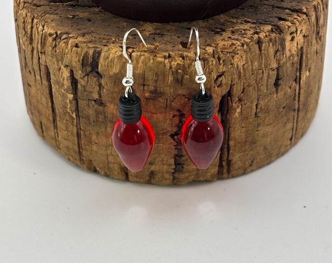 Christmas Bulb Earrings | Holiday Earrings | Christmas Earrings | Sterling Silver Ear Wires