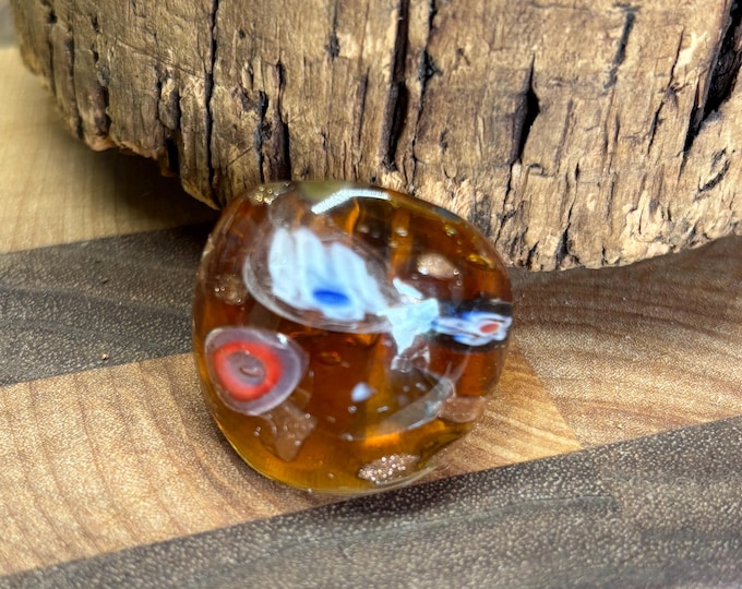 Gold\Yellow Millefiori Design Glass Ring | Statement Ring | Millefiori |