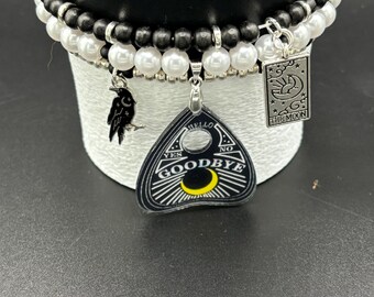 Ouija  Stanley Cup Bracelet | Tumbler Accessories  | Stanley Charm Bracelet | Tumbler Bracelets | Stretchy | Tarot Theme | Planchette