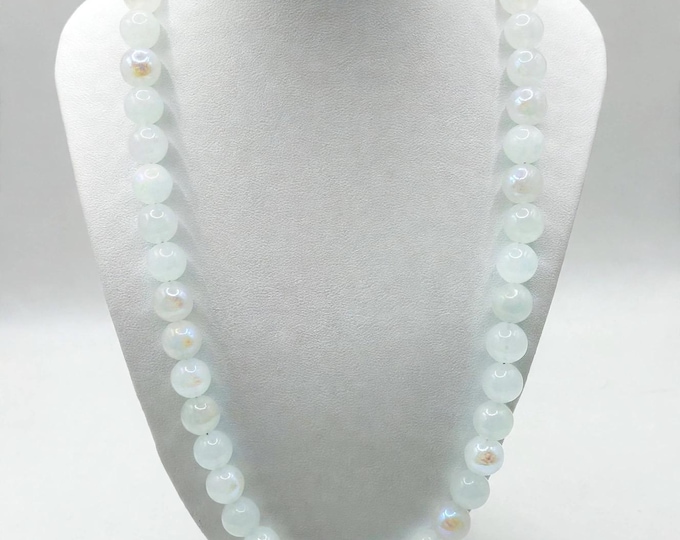 White Jade Gemstone Necklace | White Jade |  Statement Necklace | Gemstone Necklace