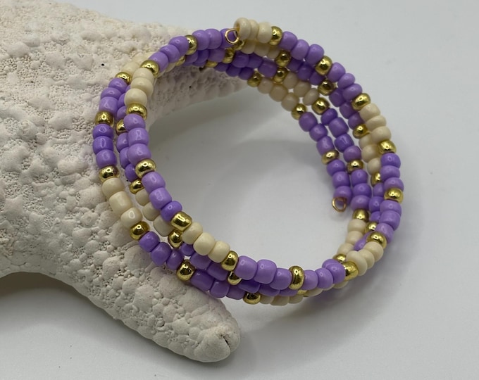 Seed Bead Bracelet | Memory Wire Bracelet | Multi-Strand Bracelet | Minimalist