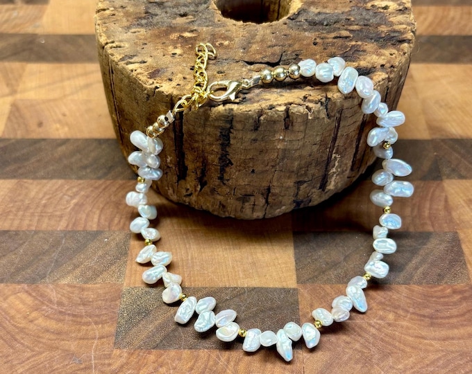 Freshwater Rice Pearl Ankle Bracelet |  Freshwater Rice Pearls | Ankle Bracelet | Anklet