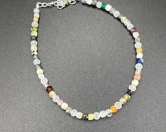 Multi Colored  Gemstone Anklet |  Ankle Bracelet | Gemstone Ankle Bracelet | Anklet | 4mm gemstones