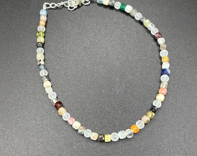 Multi Colored  Gemstone Anklet |  Ankle Bracelet | Gemstone Ankle Bracelet | Anklet | 4mm gemstones