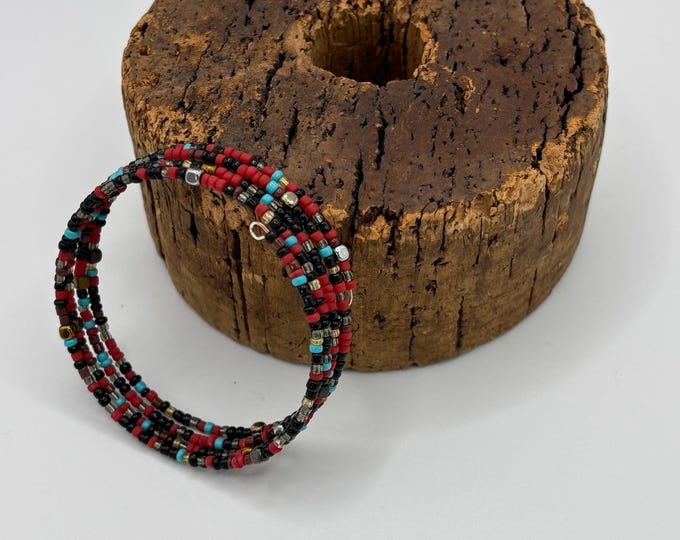 Seed Bead Bracelet | Memory Wire Bracelet | Multi-Strand Bracelet |