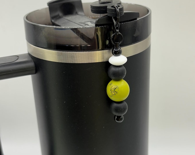 Christmas Grinch Stanley Cup Bracelet:  Cup Handle Bracelet | Straw Charm | Purse Bracelet | Holiday | Grinch |