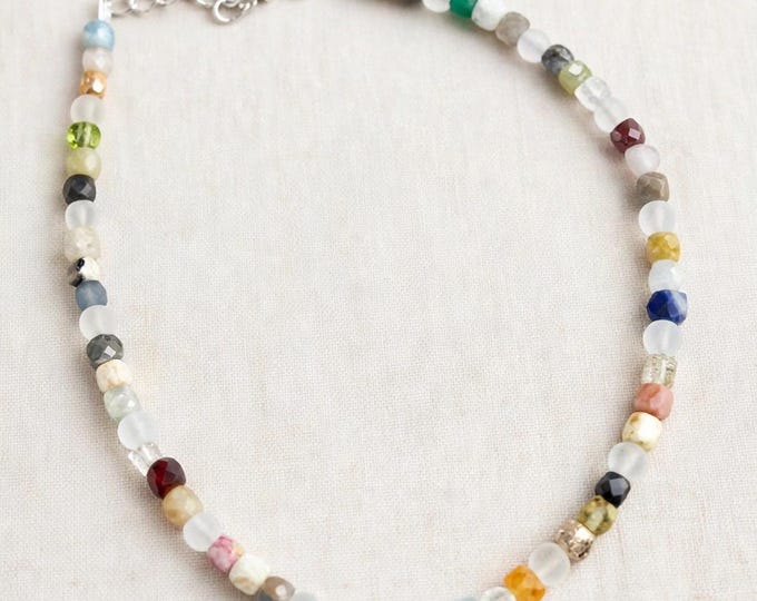 Multi Colored  Gemstone Anklet |  Ankle Bracelet | Gemstone Ankle Bracelet | Anklet | 4mm gemstones