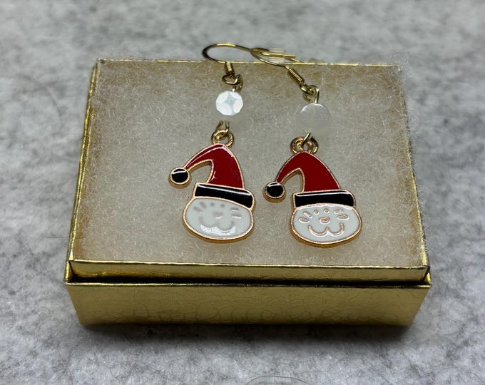 Christmas Christmas Kitty Earrings | Holiday Earrings | Christmas Earrings |