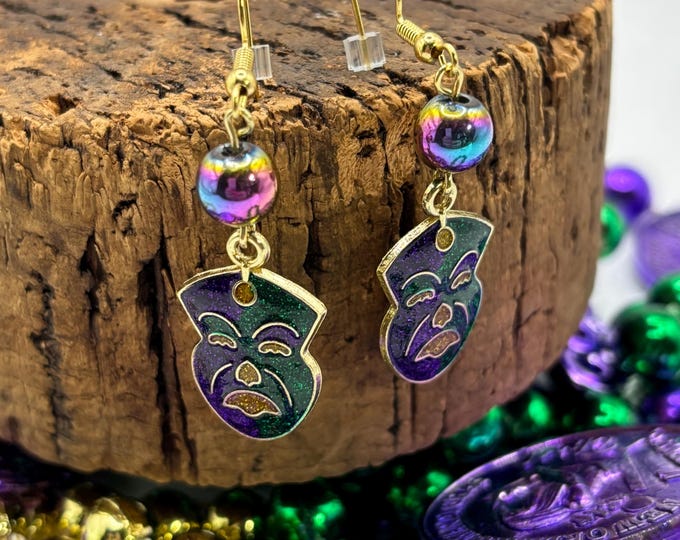 Mardi Gras | New Orleans | Mask earrings |  Mardi Gras Earrings