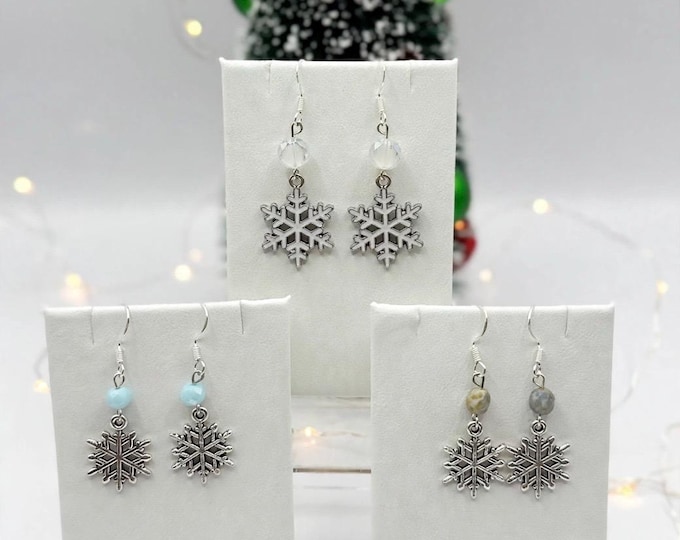 Christmas Snowflake  Earrings | Holiday Earrings | Christmas Earrings |
