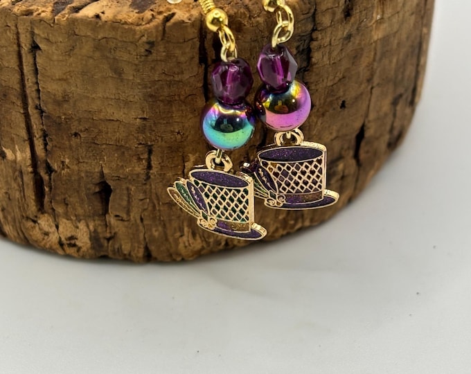Mardi Gras | New Orleans | Purple and Gold earrings |  Mardi Gras Earrings