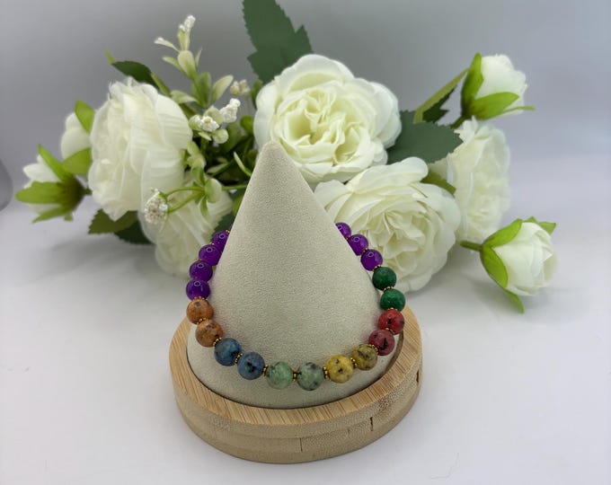 Colorful Gemstones | Gemstone bracelet  | Chakra colors