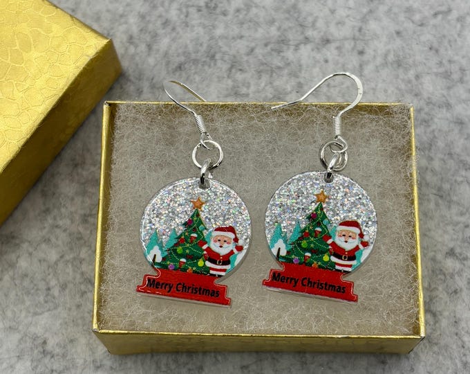 Christmas Snow Globe Earrings | Holiday Earrings | Christmas Earrings | Merry Christmas